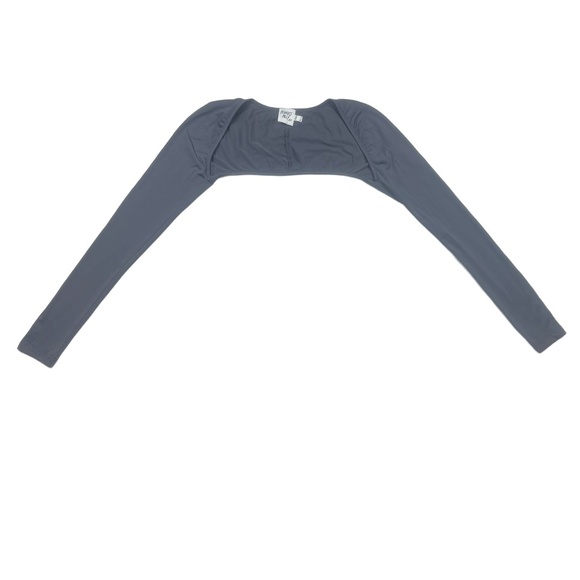 PRINCESS POLLY XX Cropped Shrug US 2 Charcoal Long Sleeve Lightweight Trendy Y2K - Picture 1 of 6